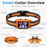 Rechargeable Smart Bark Collar - for Large Medium Small Dogs, Dog Bark Collar, Anti Barking Device for Large Dogs, Dog Training Collars with A/B Sensitivity, 5 Adjustable Beep Vibration and Shock