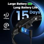 Dog Bark Collar, Rechargeable Smart Collar, with 4 Adjustable Modes Beep Vibration and 5 Adjustable Sensitivities, Bark Collar for Large Medium Small Dogs (Black)