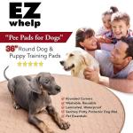 EZwhelp Reusable Dog Pee Pad, Washable Waterproof Mat for Dog Potty Training or Whelping Pad, Round, 36 Inch