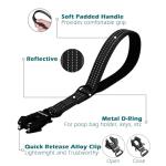 PetBonus Heavy Duty Short Dog Leash, 12 Inch Nylon Traffic Leash with Quick Release Clip, Comfortable Padded Handle, Reflective Training Lead for Medium Large Dogs (Black, 12")