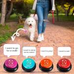 Paws and Smiles Dog Talking Buttons, 8-Pack Recordable Dog Buttons for Communication & Training, Pet Buzzer Set for Dogs & Cats, Game Buzzers, Dog Gifts, Fluent Pet Tool