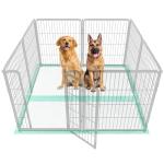 FXW XXL Puppy Pee Pads for Dogs 60x33.5 inch 20 Count, 5 Layer Super Absorbent & Leak Proof-Thickened Disposable Potty Training Pad, Fits 32" H 6/8 Panel FXW Playpen-Green (Playpen not Included)