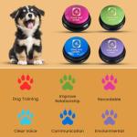Paws and Smiles Dog Talking Buttons, 8-Pack Recordable Dog Buttons for Communication & Training, Pet Buzzer Set for Dogs & Cats, Game Buzzers, Dog Gifts, Fluent Pet Tool