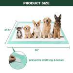 FXW XXL Puppy Pee Pads for Dogs 60x33.5 inch 20 Count, 5 Layer Super Absorbent & Leak Proof-Thickened Disposable Potty Training Pad, Fits 32" H 6/8 Panel FXW Playpen-Green (Playpen not Included)