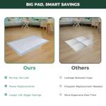 FXW XXL Puppy Pee Pads for Dogs 60x33.5 inch 20 Count, 5 Layer Super Absorbent & Leak Proof-Thickened Disposable Potty Training Pad, Fits 32" H 6/8 Panel FXW Playpen-Green (Playpen not Included)