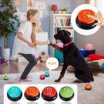 Paws and Smiles Dog Talking Buttons, 8-Pack Recordable Dog Buttons for Communication & Training, Pet Buzzer Set for Dogs & Cats, Game Buzzers, Dog Gifts, Fluent Pet Tool