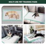 FXW XXL Puppy Pee Pads for Dogs 60x33.5 inch 20 Count, 5 Layer Super Absorbent & Leak Proof-Thickened Disposable Potty Training Pad, Fits 32" H 6/8 Panel FXW Playpen-Green (Playpen not Included)