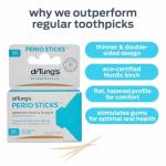 drTung's Dental Sticks for Teeth & Gum Cleaning - Toothpicks for Oral Care, Soft Floss Picks for Teeth, Interdental Plaque & Food Remover Tool, Perio Sticks - Thin, Bulk 100 Count (Pack of 1)