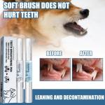 New Upgrade Pet Whitening Toothbrush Pen,Pet Oral Repair Teeth Cleaning Gel Pen,Cat Dog Teeth Brightening Pens for Pets Dental Care Fresh Breath (Blue, 2pcs)