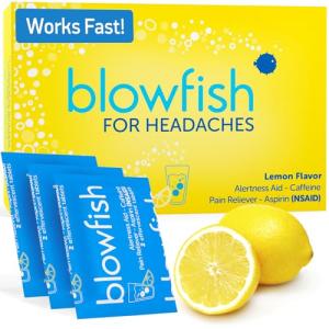 Blowfish for Headaches | New Maximum Strength Effervescent Formula Treats Headaches Fast (1 Pack)