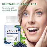 Kadofe Oral Probiotics for Teeth and Gums & Fresh Breath - Gum Restore & Bad Breath Treatment for Adults |3.5 Billion Advanced Oral Probiotics for Bad Breath, Chewable 30 Tablets (Strawberries-1pcs)