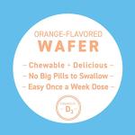 Replesta 50,000 IU Vitamin D3 Cholecalciferol, for Vitamin D Deficiency, Once-Weekly Chewable Wafer, Non-GMO, Natural Orange Flavor, 8 Count (Pack of 1)