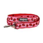 Blueberry Pet Essentials 2 Patterns Durable Pink Webbing Ladybug Designer Dog Leash 5 ft x 5/8", Small, Basic Nylon Leashes for Dogs