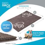 Internet's Best Chenille Dog Doormat - 35 x 25 - Absorbent Surface - Non-Skid Bottom - Protects Floors - Grey