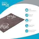 Internet's Best Chenille Dog Doormat - 35 x 25 - Absorbent Surface - Non-Skid Bottom - Protects Floors - Grey
