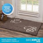 Internet's Best Chenille Dog Doormat - 35 x 25 - Absorbent Surface - Non-Skid Bottom - Protects Floors - Grey