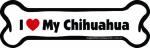 Imagine This Company I Love My Breed Bone Shaped Pet Magnet; Removable Magnets for Cars, Fridges, Lockers & More, Stylish Pet Inspired Car Accessories, 2 x 7 inches, 1 Item, White/Black, Chihuahua
