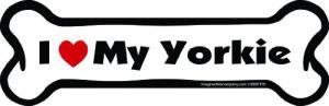 Imagine This Company I Love My Breed Bone Shaped Pet Magnet; Removable Magnets for Cars, Fridges, Lockers & More, Stylish Pet Inspired Car Accessories, 2 x 7 inches, 1 Item, White/Black,