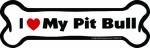Imagine This Company I Love My Breed Bone Shaped Pet Magnet; Removable Magnets for Cars, Fridges, Lockers & More, Stylish Pet Inspired Car Accessories, 2 x 7 inches, 1 Item, White/Black, Pit Bull