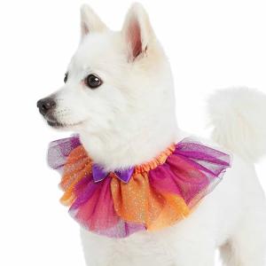 Blueberry Pet Halloween Party Adjustable Breakaway Costume Dog Collar in Warm Tone, X-Small