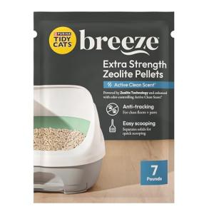 Purina Tidy Cats Scented Litter Pellets, Breeze Enhanced Refill Litter Pellets in Recyclable Box - (4) 7 lb. Bags