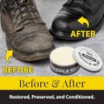 Fiebing's White Saddle Soap for Leather (12 oz Tin) - Cleaner & Conditioner to Soften, Protect & Restore Leathercraft - Soap for Car Seat, Couch, Shoe, Purse, Boot, Bag, & Saddles