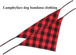 Lamphyface 2 Pcs Dog Bandana Christmas Pet Clothing Triangle Scarf Accessories Bibs Red Black Plaid