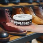 Fiebing's White Saddle Soap for Leather (12 oz Tin) - Cleaner & Conditioner to Soften, Protect & Restore Leathercraft - Soap for Car Seat, Couch, Shoe, Purse, Boot, Bag, & Saddles