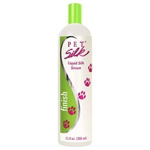 PET SILK Liquid Silk Serum, Leave-in Finishing Spray Conditioner & Detangler, Inused with Silk, Vitmain E & Panthenol Designed for a Shiny, Healthy & Moisturized Skin & Coat (11.6oz)