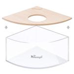 Niteangel Animal Sand-Bath Box: - Acrylic Critter's Sand Bath Shower Room & Digging Sand Container for Hamsters Mice Lemming Gerbils or Other Small Pets (Triangle, Burlywood)