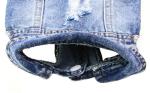 Pet Clothes Jeans Jacket Cool Puppy Denim Shirts for Small Medium Dogs Cats Lapel Vests Vintage Washed Clothes Scratch Design Coat