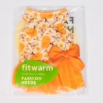 Fitwarm Pumpkin Flower Dog Dress, Thanksgiving Outfit for Small Dogs Girl, Fall Pet Outfit, Beige, Orange, Medium