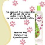 PET SILK Liquid Silk Serum, Leave-in Finishing Spray Conditioner & Detangler, Inused with Silk, Vitmain E & Panthenol Designed for a Shiny, Healthy & Moisturized Skin & Coat (11.6oz)