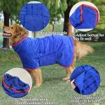 HhiMyOct Dog Drying Coat - Fast Drying Dog Towel Robe - Microfiber Super Absorbent Pet Bathrobe, Adjustable Collar & Belly Strap Fast Drying Coat Pet Dog Cat Bath Robe Towel