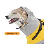 LIANZIMAU Waterproof Dog Raincoat 4 Legs with Leash Hook Reflective Adjustable Belly Strap Clear Hood Lightweight Polyester for Small Medium Large Dogs