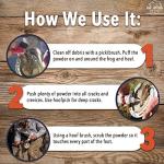 Four Oaks Farm Ventures, No Thrush Dry Powder Treatment for Horses - Wound Care, Scratches, Rain Rot, Mud Fever, Coat Fungus - All Natural Ingredients, Non-caustic, Easy to Use Powder Formula (10 oz)