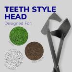 ActiveDogs Dog Poop Scooper Heavy Duty - Best Ever Dog Pooper Scooper with Teeth - Powder Coated Welded Aluminum Metal & Solid Bolt Pet Waste Removal Shovel, USA Made