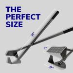 ActiveDogs Dog Poop Scooper Heavy Duty - Best Ever Dog Pooper Scooper with Teeth - Powder Coated Welded Aluminum Metal & Solid Bolt Pet Waste Removal Shovel, USA Made