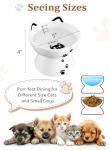 Yedio Porcelain Raised Cat Bowl, No Spill Cat Water Bowl with Anti Slip Band, Elevated Porcelain Pet Bowl Protect Pet's Spine, Large Capacity Pet Water Bowl, 15 oz, Dishwasher Safe