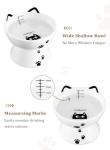 Yedio Porcelain Raised Cat Bowl, No Spill Cat Water Bowl with Anti Slip Band, Elevated Porcelain Pet Bowl Protect Pet's Spine, Large Capacity Pet Water Bowl, 15 oz, Dishwasher Safe