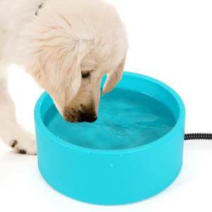 Yeatruojeet Large Heated Water Bowl for Dog & Cat, Waterproof Heated Pet Bowl Heater for Chickens Rabbit Livestocks, Heated Bird Bath for Winter, 108 OZ 30 Watts