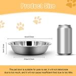 5 PCS Stainless Steel Cat Bowl-Shallow Wide Flat Cats Food Bowls,Metal Kitten Dishes Whisker Friendly Fatigue Relief,Replacement Basic Kitty Plates for Elevated Stand,Dishwasher Safe…