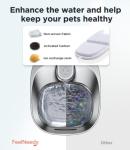 FEELNEEDY 6 Pack Cat Water Fountain Filter & 6 Pack Pump Sponges Replacement, Filter for 135 fl oz/4L Cat Water Fountain (YPD-C004P, YPD-C004S)