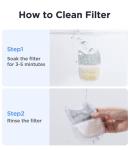 FEELNEEDY 6 Pack Cat Water Fountain Filter & 6 Pack Pump Sponges Replacement, Filter for 135 fl oz/4L Cat Water Fountain (YPD-C004P, YPD-C004S)