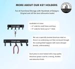 The Metal Peddler Boxer (Natural Ears) Key Holder & Leash Hanger for Wall - Large 9 inch Wide with 5 Hooks - Made in USA