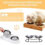 5 PCS Stainless Steel Cat Bowl-Shallow Wide Flat Cats Food Bowls,Metal Kitten Dishes Whisker Friendly Fatigue Relief,Replacement Basic Kitty Plates for Elevated Stand,Dishwasher Safe…