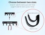 The Metal Peddler Boxer (Natural Ears) Key Holder & Leash Hanger for Wall - Large 9 inch Wide with 5 Hooks - Made in USA