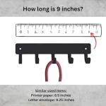 The Metal Peddler Boxer (Natural Ears) Key Holder & Leash Hanger for Wall - Large 9 inch Wide with 5 Hooks - Made in USA