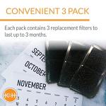 K&H Pet Products CleanFlow Filtered Pet Water Bowl Replacement Filter Black Medium 3 pack