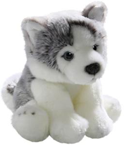Carl Dick Husky Sitting, 8.5 inches, 22cm, Plush Toy, Soft Toy, Stuffed Animal 3134